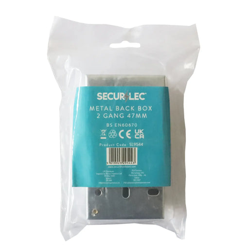 Securlec 2 Gang Metal Box 47mm