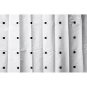 Croydex Shower Curtain 1800mm White, Black Squares & Dots