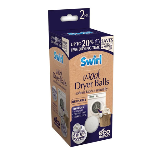 Swirl Wool Laundry Balls 2 Pack