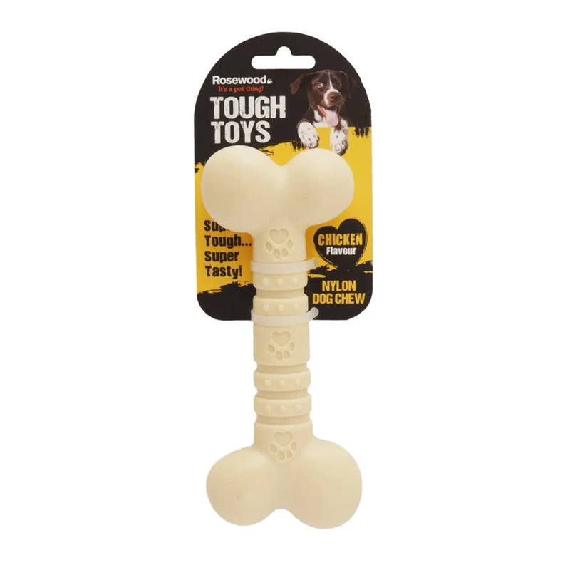 ROSEWOOD Nylon Chicken Bone Dog Toy Large