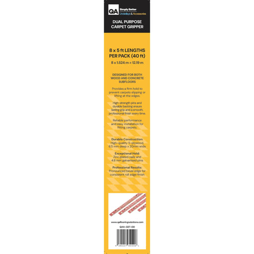 QA Carpet Gripper 5ft Retail Pack 8 x 5ft lengths per pack