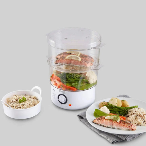 Tower Presto 2 Tier Steamer White 400w
