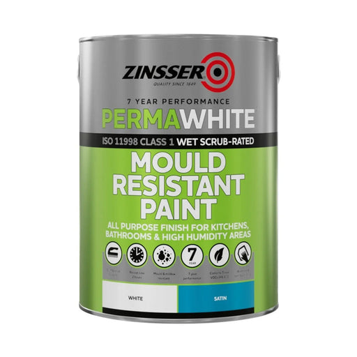 Zinsser Perma-White Interior Satin Mould Resistant Paint 10L