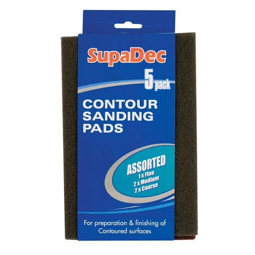 SupaDec Contour/Sanding Pads 5 Pack Assorted Assorted