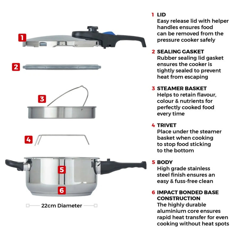 Tower Pressure Cooker 22cm 4L