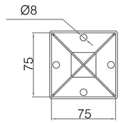 Picardy Fence Grip Spike 75 x 75 x 450mm