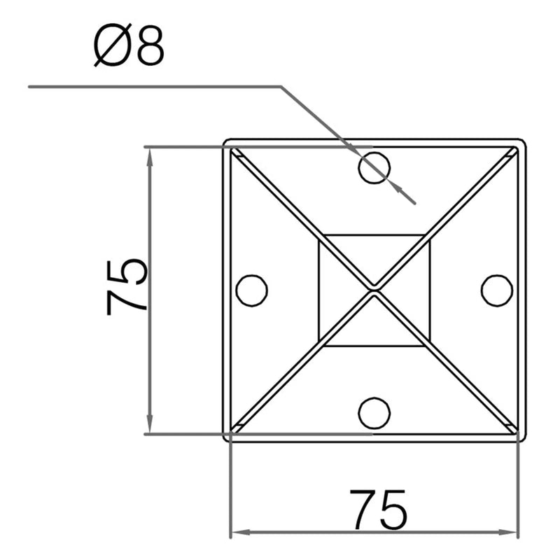 Picardy Fence Grip Spike 75 x 75 x 450mm