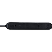 Masterplug 6 Gang Black Extension Lead With 2m Cable 13amp