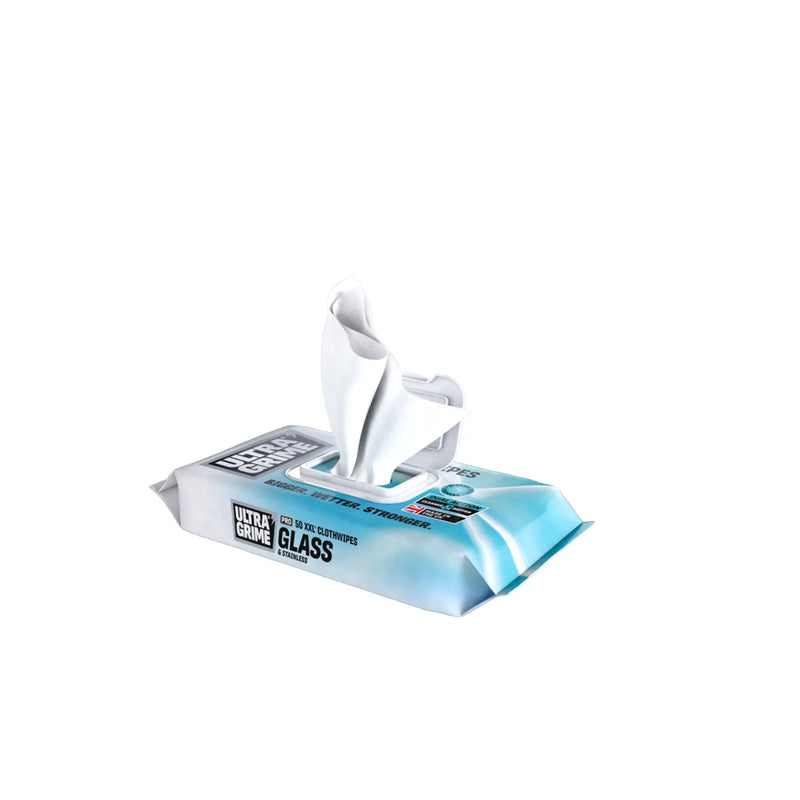 Ultragrime Glass & Stainless XXL+ Clothwipes Pack 50