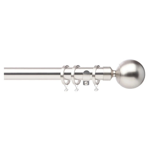 Jones Interiors Cosmos 28mm Metal Curtain Pole Kit Matt Nickel 240cm