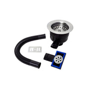 Top Fix Kitchen Sink Strainer Waste With Overflow Polished Chrome