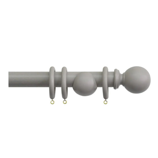 Jones Interiors Shore 35mm Wood Curtain Pole Kit Clay 240cm