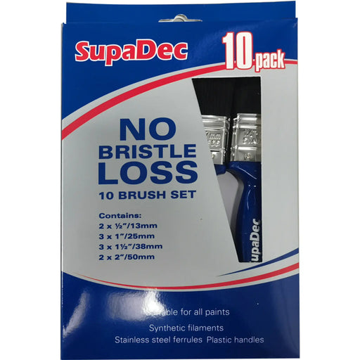 SupaDec No Bristle Loss Brush Set 10 Pack
