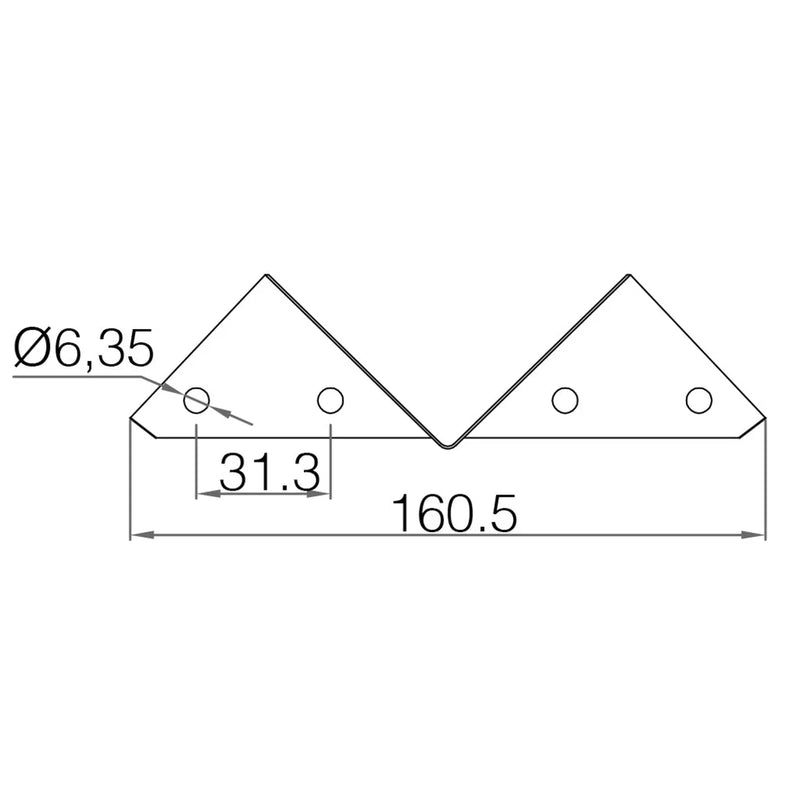 Picardy Arris Rail Bracket 200mm