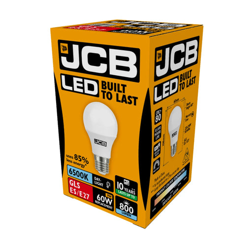 JCB LED A60 806lm Opal 10w E27 6500k