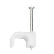Securlec Cable Clip Round White 4mm 50 Piece