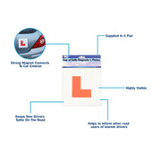 Streetwize Magnetic L Plate Pair