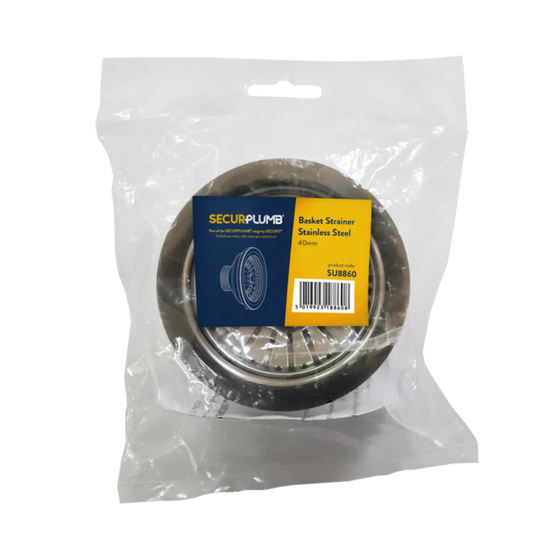 Securplumb Stainless Steel Sink Basket Strainer 40mm