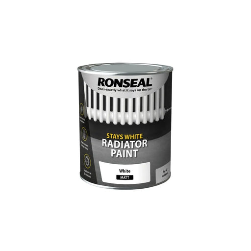 Ronseal Stay White Radiator Paint 750ml Matt