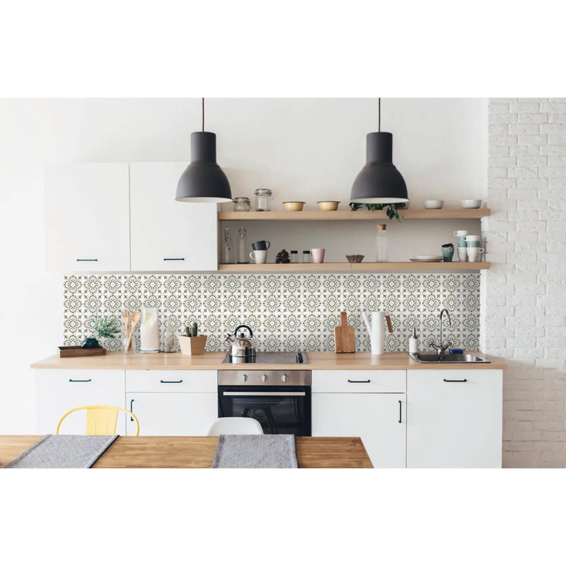 d-c-fix® Self Adhesive Wall Tile Jamila Olive 15cm x 15cm / Pack Of 6