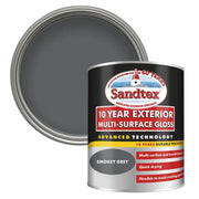 Sandtex 10 Year Exterior Multi Surface Gloss 750ml Smokey Grey