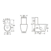 SP Eco Arc Close Coupled Cistern W: 285mm H: 390mm D: 160mm