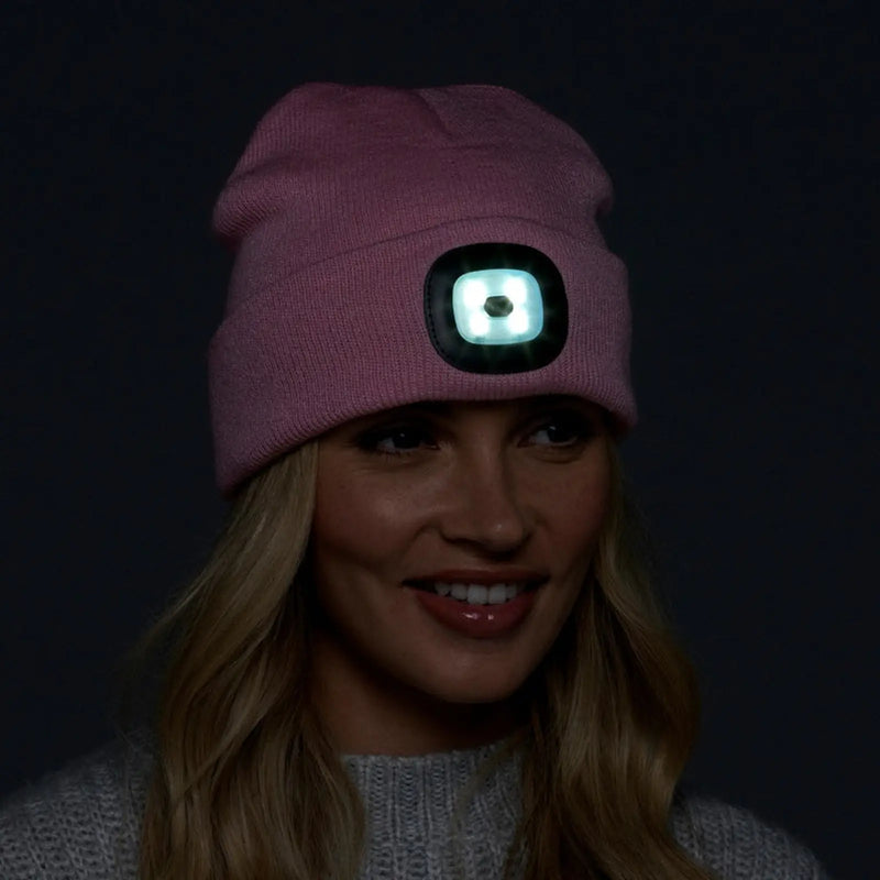 RJM Ladies LED Beanie Baby Pink