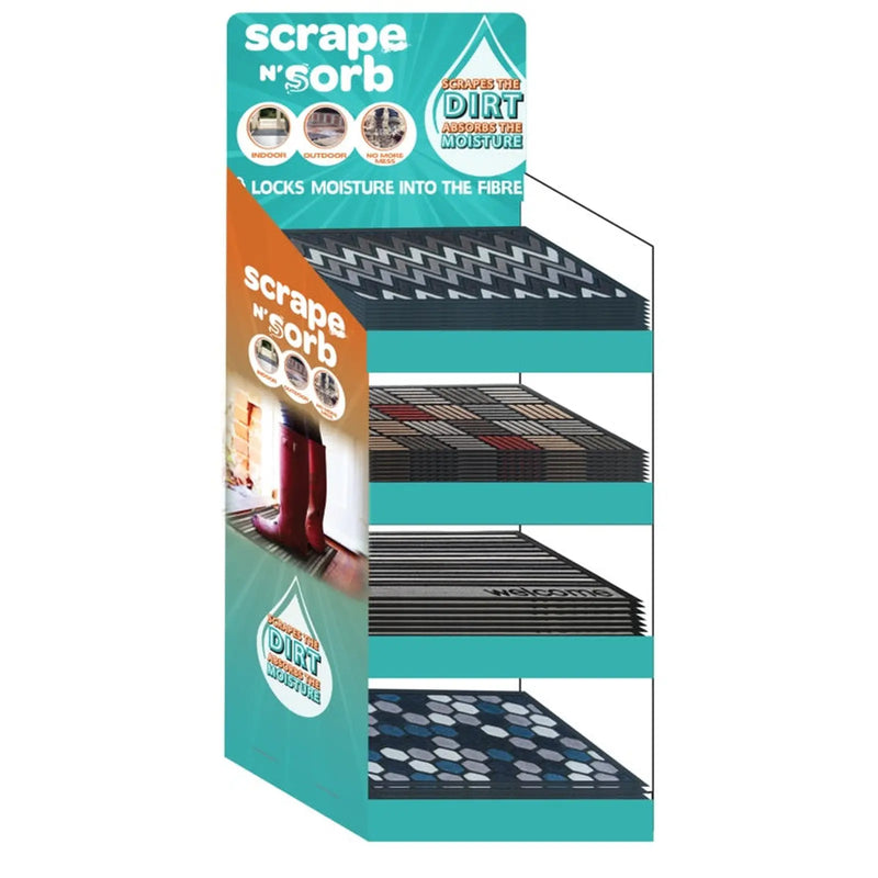 Groundsman Scrape N Sorb Mat 40 x 60cm Chevron Grey