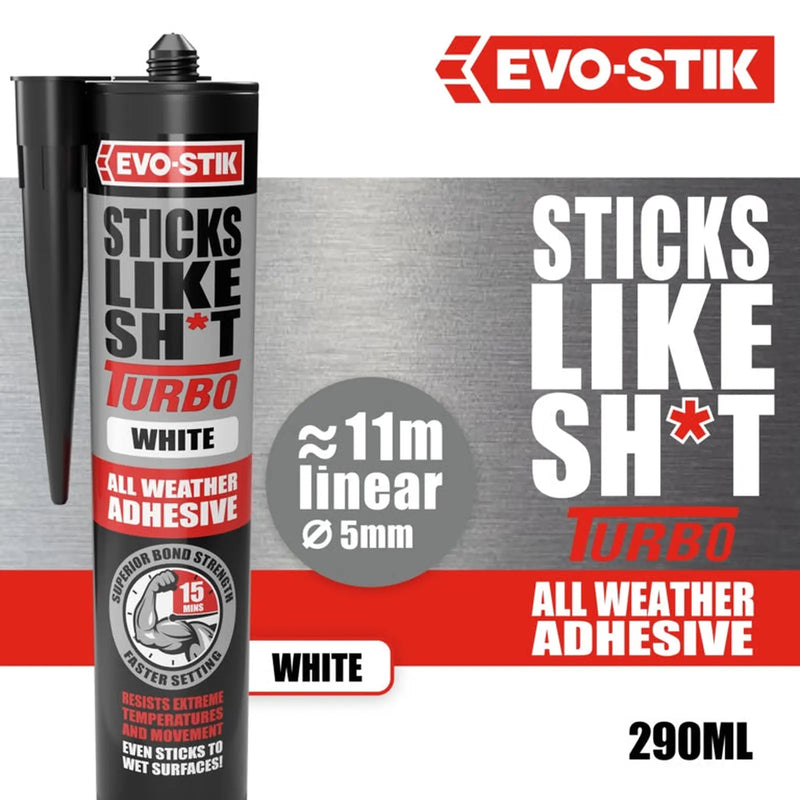 Evo-Stik Sticks Like Sh*t Turbo White 290ml