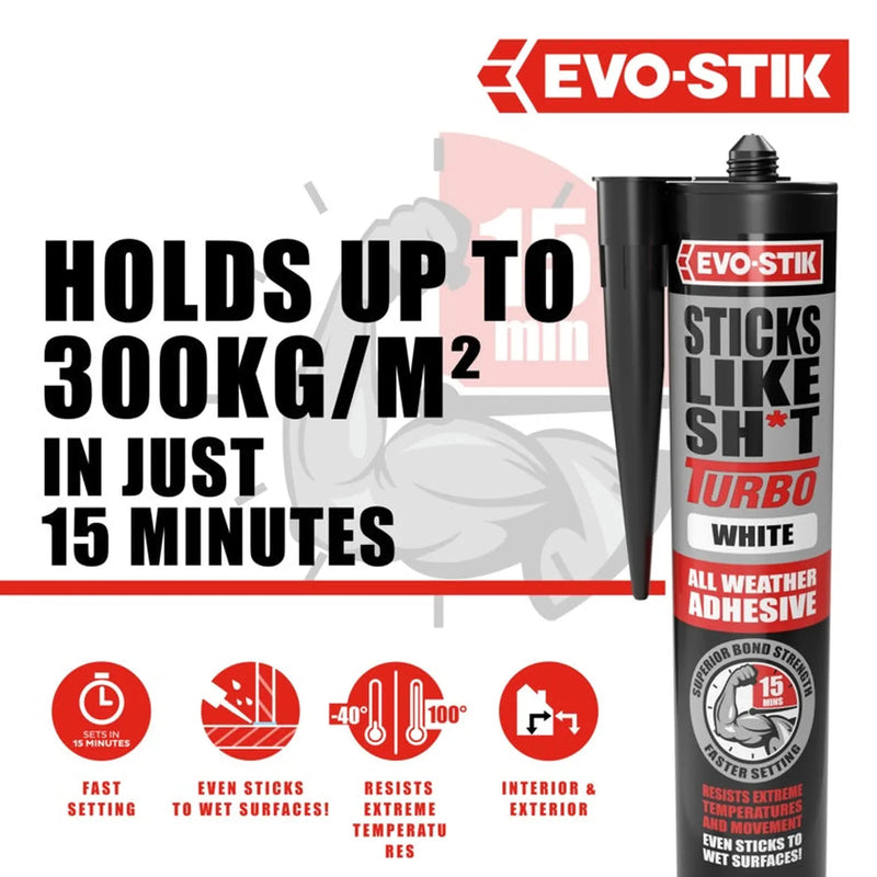 Evo-Stik Sticks Like Sh*t Turbo White 290ml