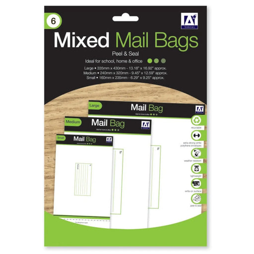 I G Design Mixed Mailing Bags Pack 6