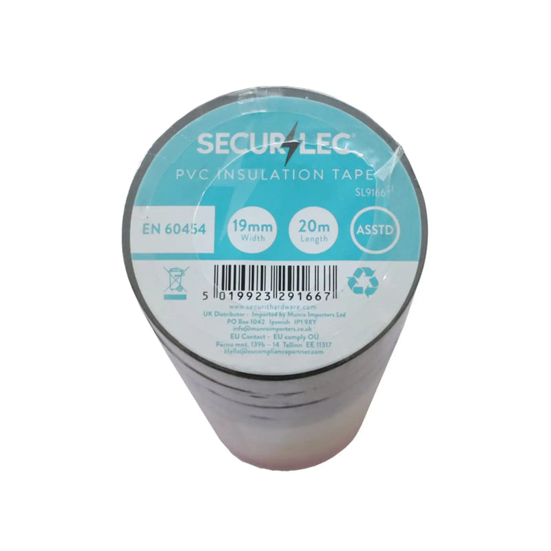 Securlec PVC Insulation Tape Pack 10 Assorted 20m