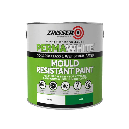 Zinsser Perma-White Interior Matt Mould Resistant Paint 10L