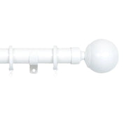 Jones Interiors Cosmos 28mm Metal Curtain Pole Kit White 300cm