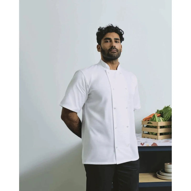 Dennys Short Sleeve Chef's Jacket White L