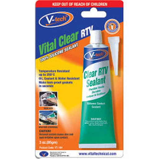 Streetwize V-Tech Gasket Makers - 85g Vital Clear RTV