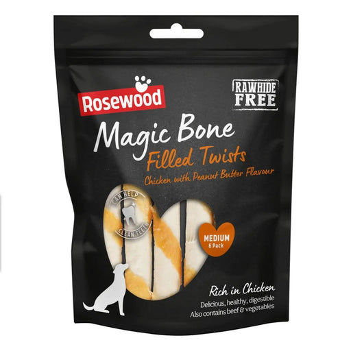 ROSEWOOD Magic Bone Twists Chicken Pack 6 195g