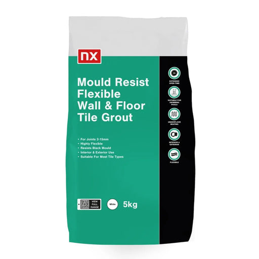 NX Mould Resist Wall & Floor Grout 5kg White