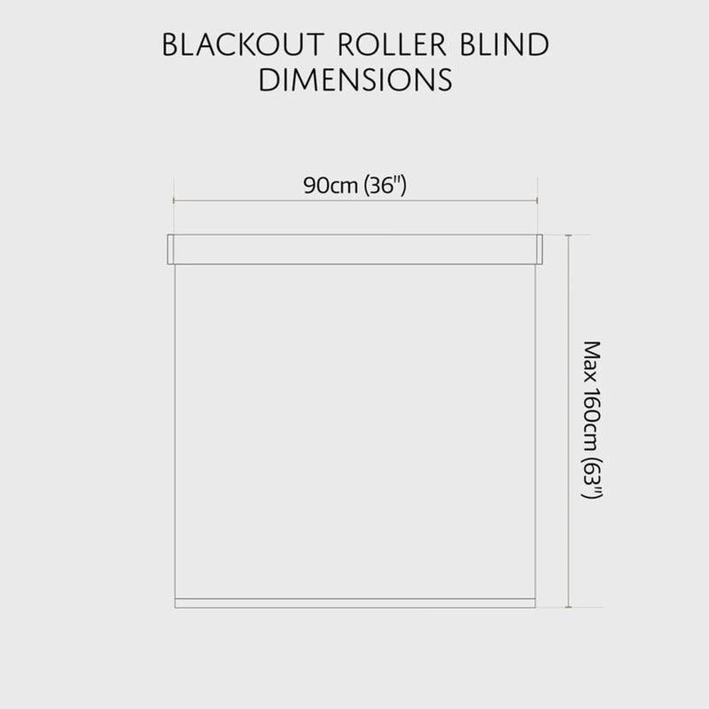 RENAISSANCE Blackout Roller Blind Silver 90cm