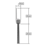 Stormguard Brush Bottom Door PVC Seal 914mm White