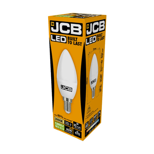 JCB LED Candle 470lm Opal 6w E14 3000k