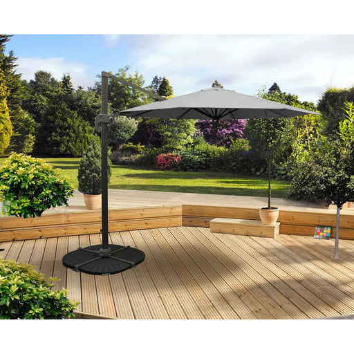 Pagoda 3m Deluxe Overhanging Parasol Grey