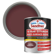 Sandtex 10 Year Exterior Multi Surface Gloss 750ml Classic Burgundy
