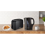 Daewoo Plastic Toaster 2 Slice Black