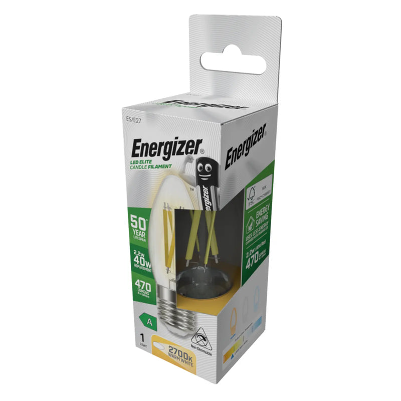 Energizer E27 A Rated Candle 2700k 2.2w
