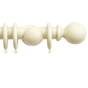 Jones Interiors Shore 35mm Wood Curtain Pole Kit Ghost 300cm