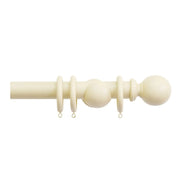 Jones Interiors Shore 35mm Wood Curtain Pole Kit Ghost 300cm