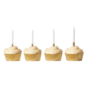 Tala 24 Gold Glitter Candles With Holders