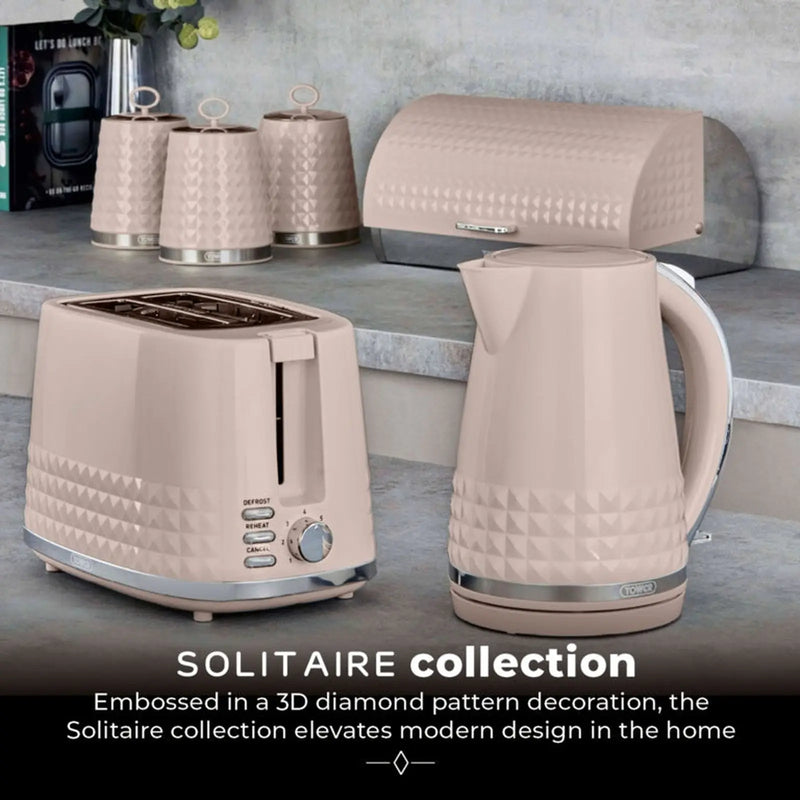 Tower Solataire 2 Slice Toaster Latte