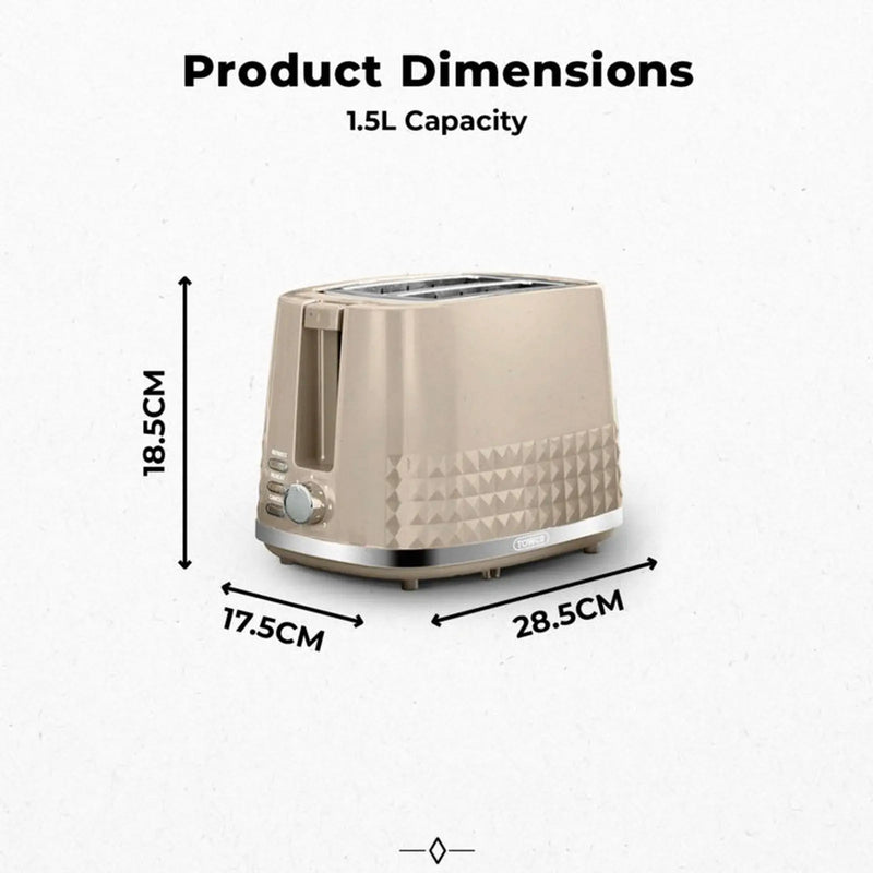 Tower Solataire 2 Slice Toaster Latte